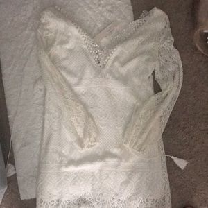Mustard Seed white lace dress